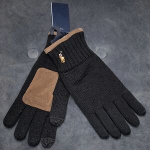 Polo by Ralph Lauren Suede-Trim Wool Touch-Screen Gloves